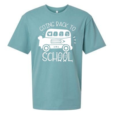 Going Back To School Cute Learning Bus Sueded Cloud Jersey T-Shirt