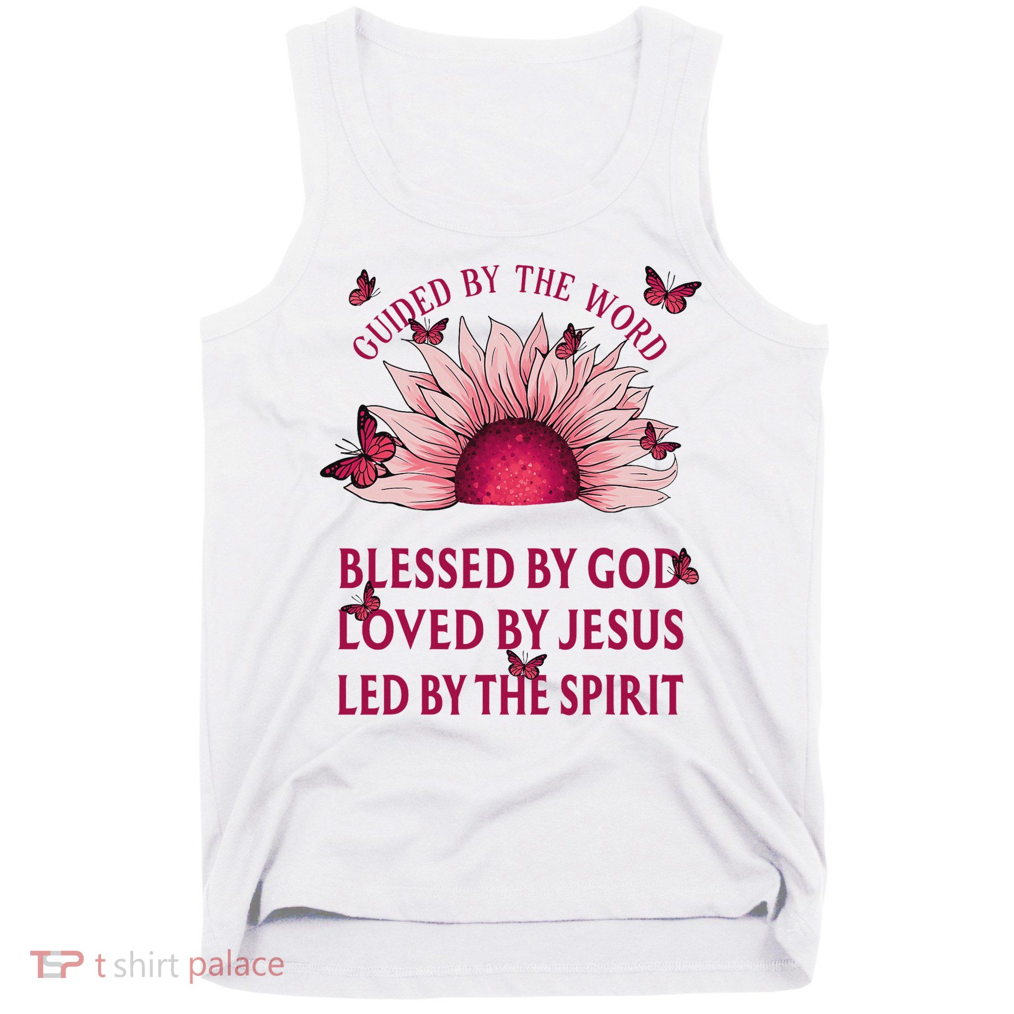 Guided By The Bible Blessed By God Sunflower Tank Top