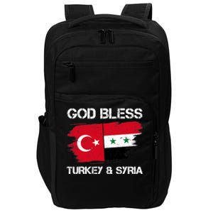 God Bless Turkey & Syria Flag Pray For Turkey Earthquake Impact Tech Backpack