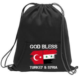 God Bless Turkey & Syria Flag Pray For Turkey Earthquake Sweatshirt Cinch Pack Bag