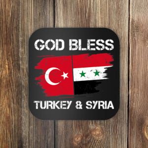 God Bless Turkey & Syria Flag Pray For Turkey Earthquake Coaster