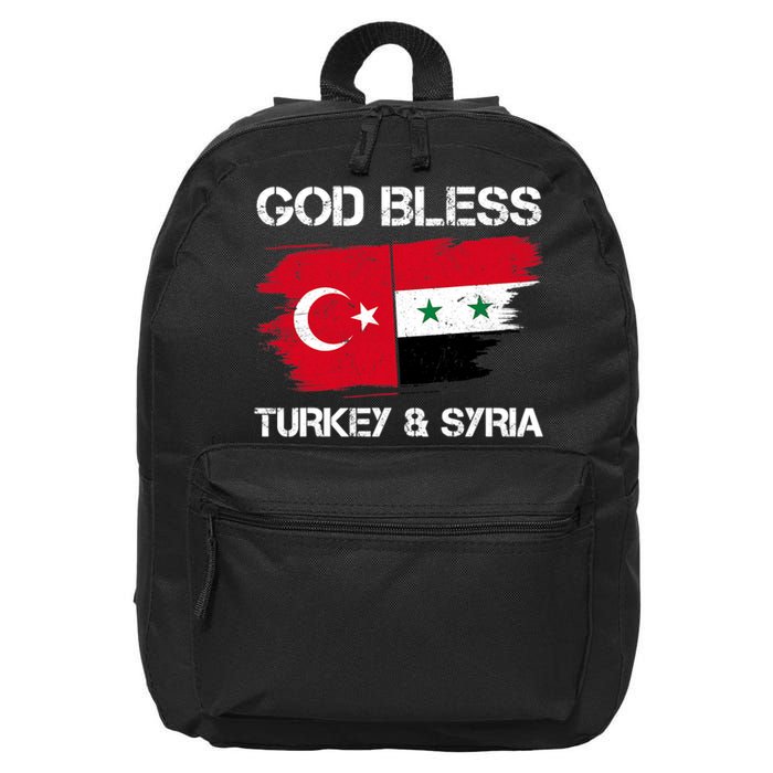 God Bless Turkey & Syria Flag Pray For Turkey Earthquake 16 in Basic Backpack