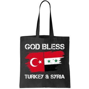 God Bless Turkey & Syria Flag Pray For Turkey Earthquake Tote Bag