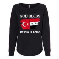 God Bless Turkey & Syria Flag Pray For Turkey Earthquake Womens California Wash Sweatshirt