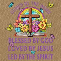Guided By The Bible Blessed By God Loved By Jesus Christian Cotton Canvas Backpack