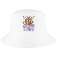 Guided By The Bible Blessed By God Loved By Jesus Christian Cool Comfort Performance Bucket Hat