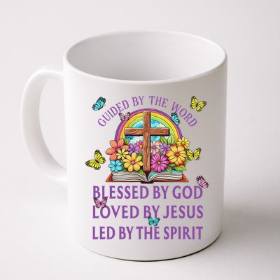 Guided By The Bible Blessed By God Loved By Jesus Christian Mug