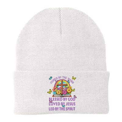 Guided By The Bible Blessed By God Loved By Jesus Christian Beanie