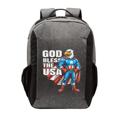 God Bless The Usa American Patriotic Eagle Superhero Design Vector Backpack