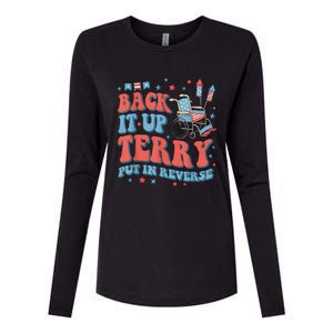 Groovy Back Up Terry Put It In Reverse Firework 4th Of July Womens Cotton Relaxed Long Sleeve T-Shirt