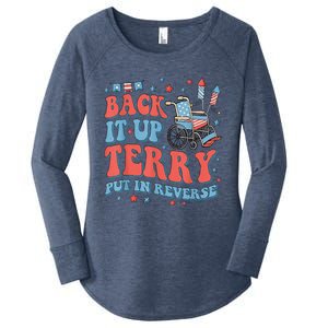 Groovy Back Up Terry Put It In Reverse Firework 4th Of July Women's Perfect Tri Tunic Long Sleeve Shirt