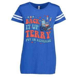 Groovy Back Up Terry Put It In Reverse Firework 4th Of July Enza Ladies Jersey Football T-Shirt