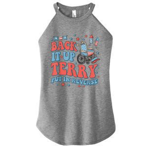 Groovy Back Up Terry Put It In Reverse Firework 4th Of July Women's Perfect Tri Rocker Tank