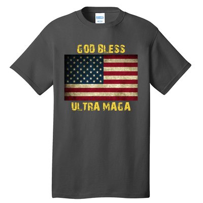 God Bless Ultra Maga United States Flag Tall T-Shirt