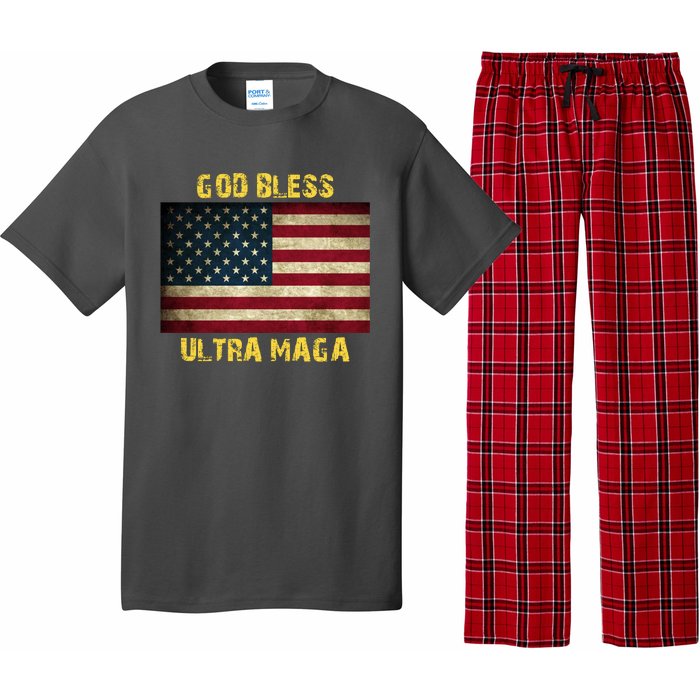 God Bless Ultra Maga United States Flag Pajama Set