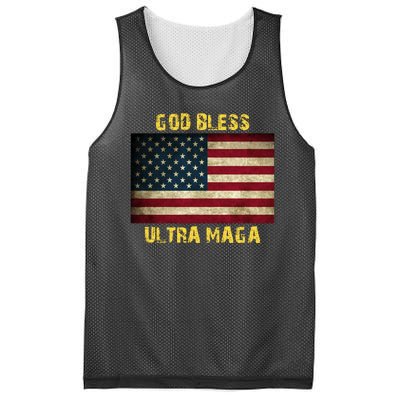 God Bless Ultra Maga United States Flag Mesh Reversible Basketball Jersey Tank