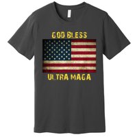 God Bless Ultra Maga United States Flag Premium T-Shirt