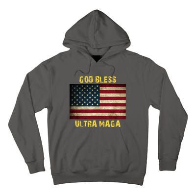 God Bless Ultra Maga United States Flag Tall Hoodie