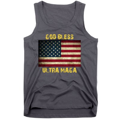 God Bless Ultra Maga United States Flag Tank Top