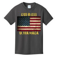 God Bless Ultra Maga United States Flag Kids T-Shirt