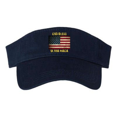 God Bless Ultra Maga United States Flag Valucap Bio-Washed Visor