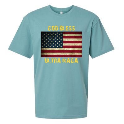 God Bless Ultra Maga United States Flag Sueded Cloud Jersey T-Shirt