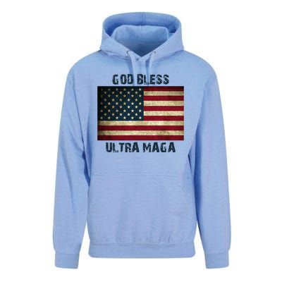 God Bless Ultra Maga United States Flag Unisex Surf Hoodie