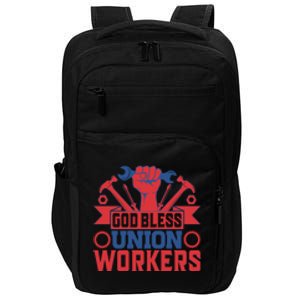 God Bless Union Wokers Labor Day Gift Impact Tech Backpack