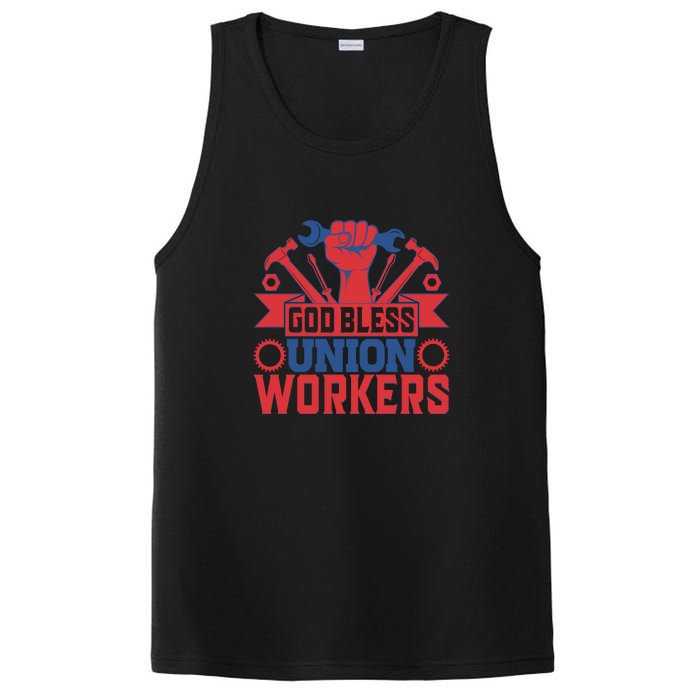 God Bless Union Wokers Labor Day Gift PosiCharge Competitor Tank