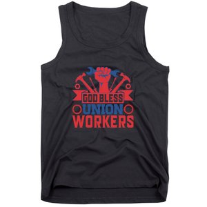 God Bless Union Wokers Labor Day Gift Tank Top