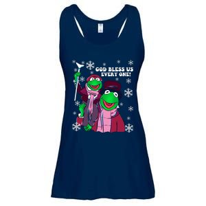 God Bless Us Everyone Muppet Kermit The Frog Kermit The Frog Christma Ladies Essential Flowy Tank