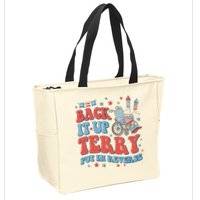 Groovy Back Up Terry Firework Fun Zip Tote Bag