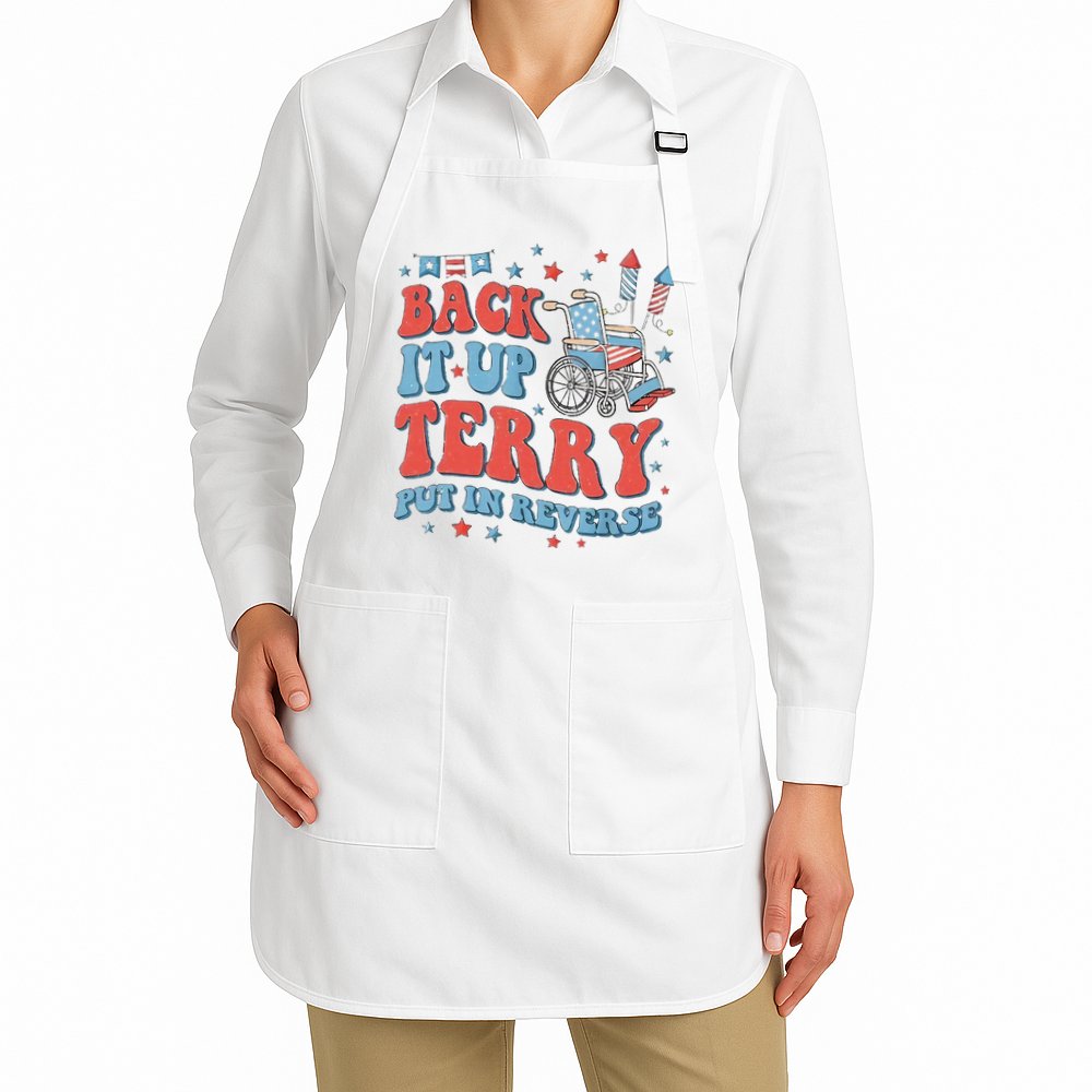Groovy Back Up Terry Firework Fun Apron