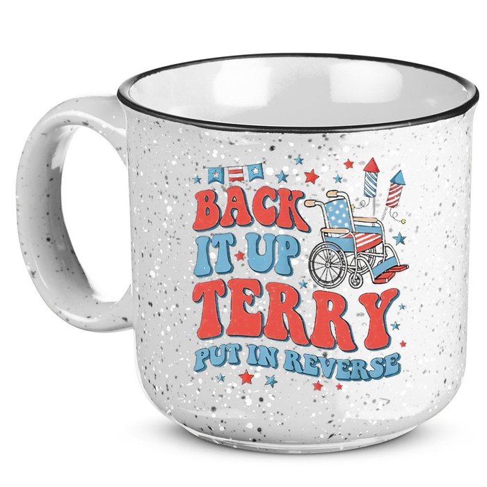 Groovy Back Up Terry Firework Fun 15oz Campfire Ceramic Mug