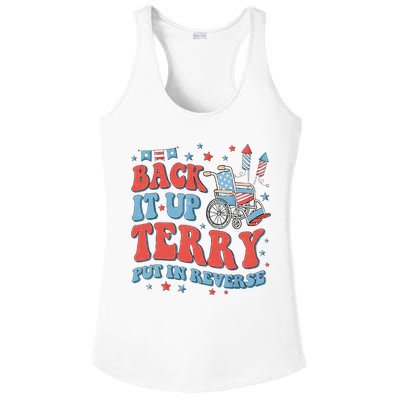 Groovy Back Up Terry Firework Fun Ladies PosiCharge Competitor Racerback Tank