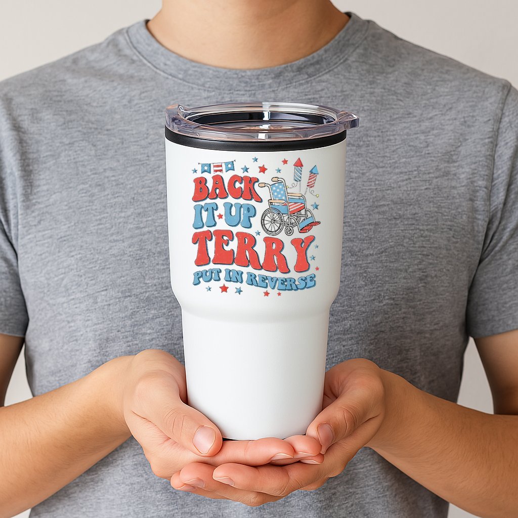 Groovy Back Up Terry Firework Fun Tumbler