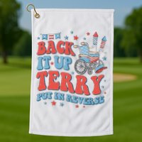 Groovy Back Up Terry Firework Fun Golf Towel