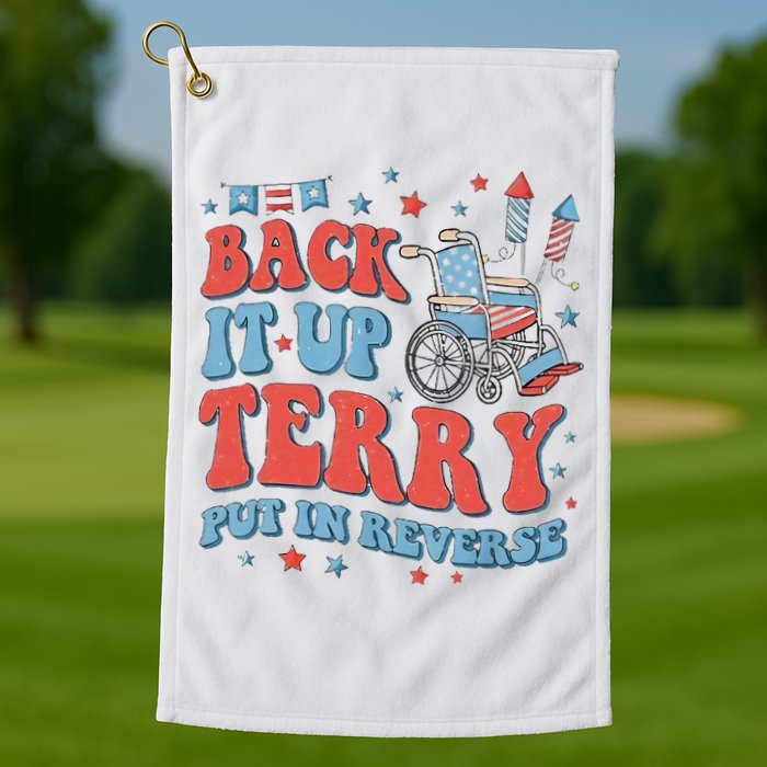 Groovy Back Up Terry Firework Fun Golf Towel