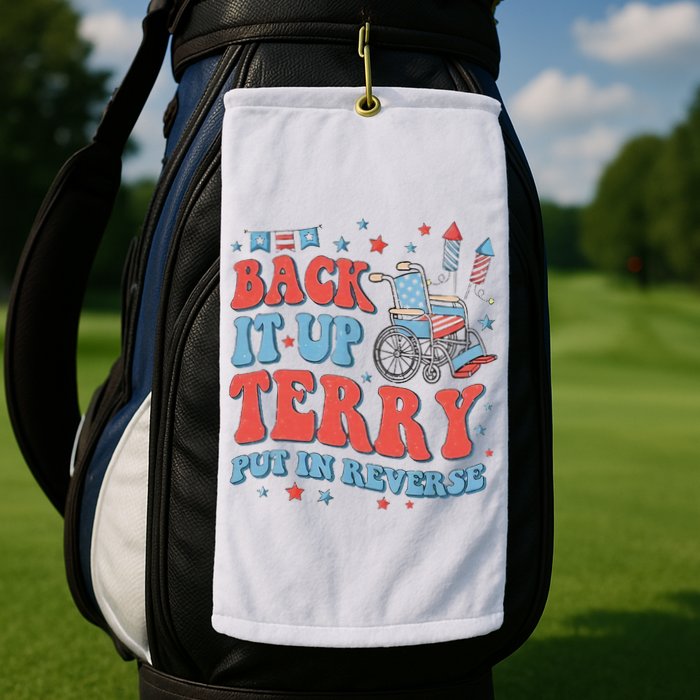 Groovy Back Up Terry Firework Fun Golf Towel