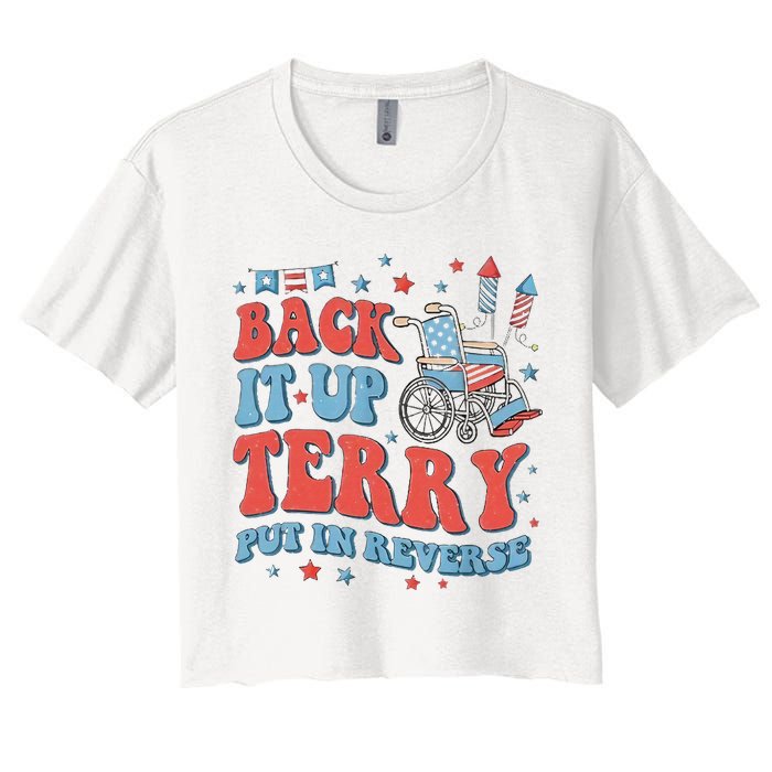 Groovy Back Up Terry Firework Fun Crop Top