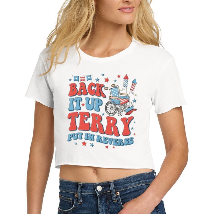 Groovy Back Up Terry Firework Fun Crop Top
