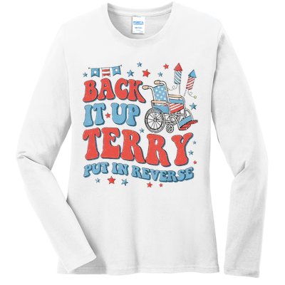 Groovy Back Up Terry Firework Fun Ladies Long Sleeve Shirt