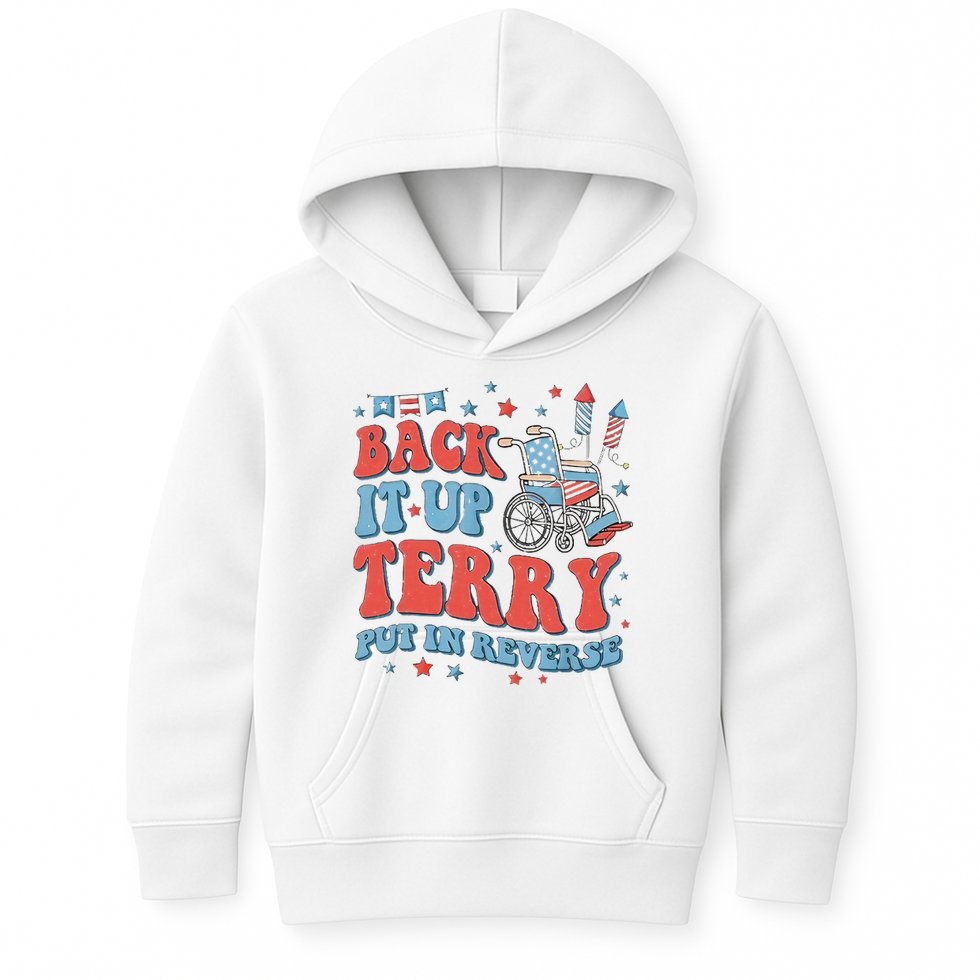 Groovy Back Up Terry Firework Fun Kids Hoodie