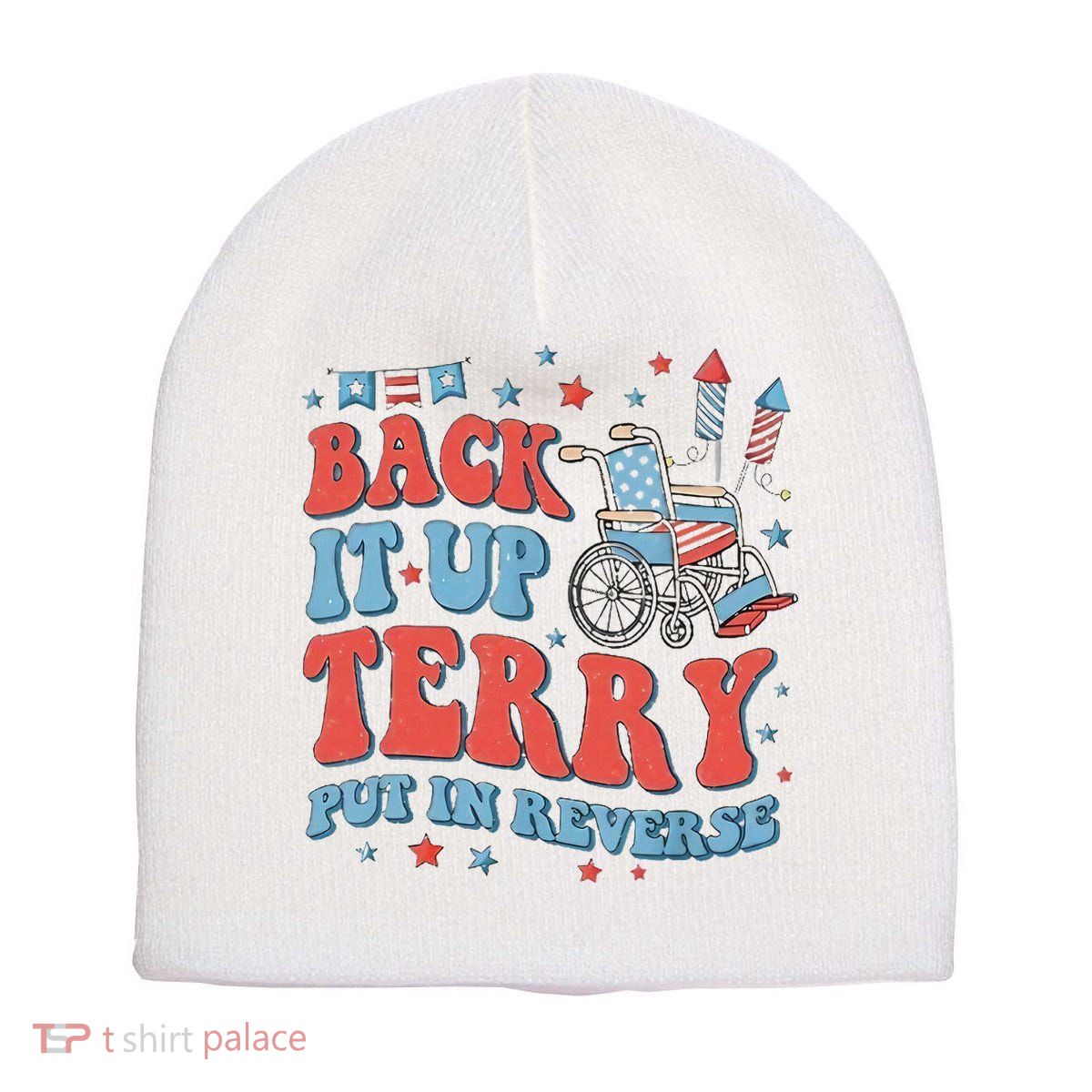 Groovy Back Up Terry Firework Fun Short Acrylic Beanie