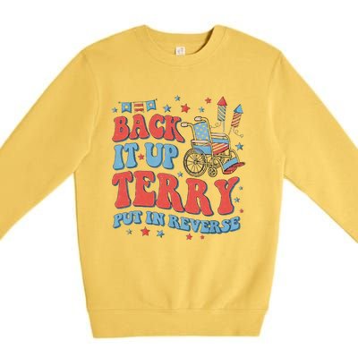 Groovy Back Up Terry Firework Fun Premium Crewneck Sweatshirt