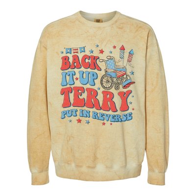 Groovy Back Up Terry Firework Fun Colorblast Crewneck Sweatshirt