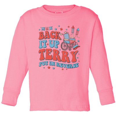 Groovy Back Up Terry Firework Fun Toddler Long Sleeve Shirt