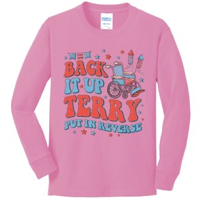 Groovy Back Up Terry Firework Fun Kids Long Sleeve Shirt