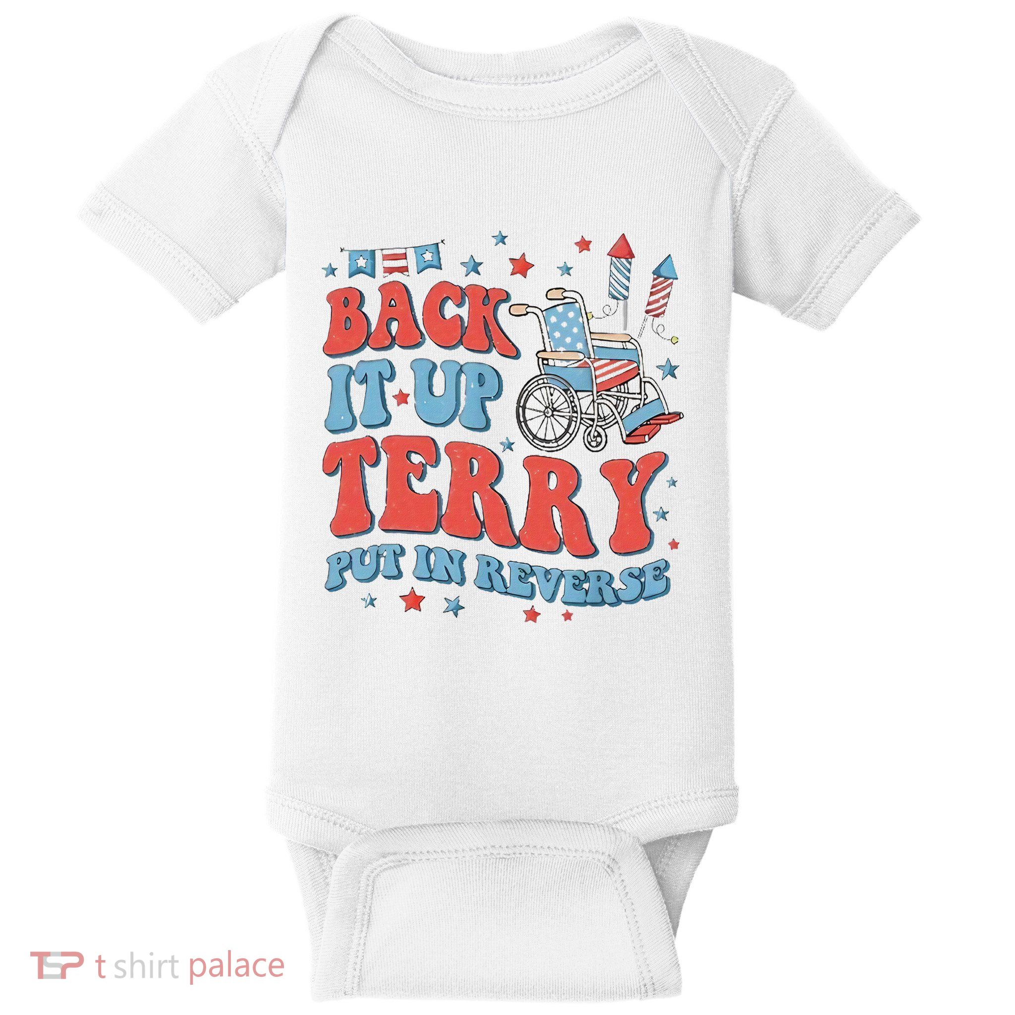Groovy Back Up Terry Firework Fun Baby Bodysuit