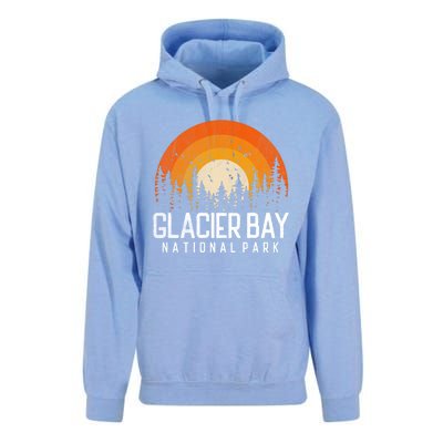 Glacier Bay Us National Park Alaska Vintage Retro 80s Gift Unisex Surf Hoodie